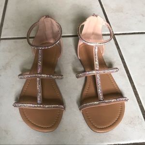Charlotte Russe Rhinestone Sandals Size 6